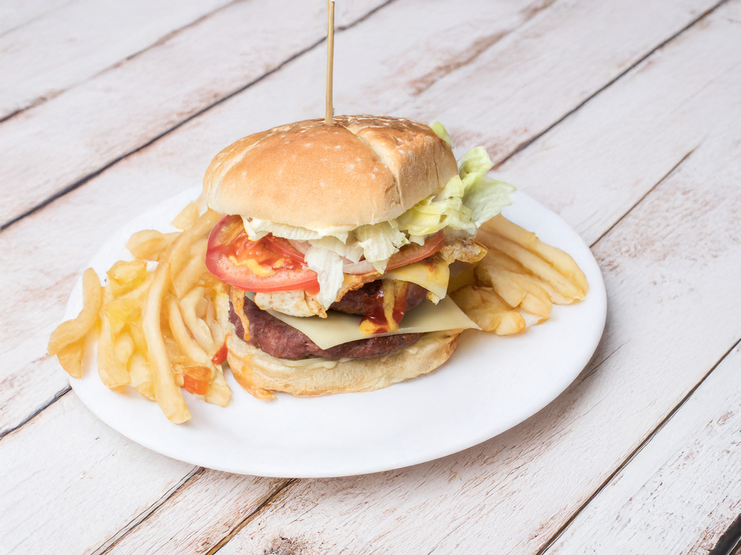 Hamburguesa con patatas